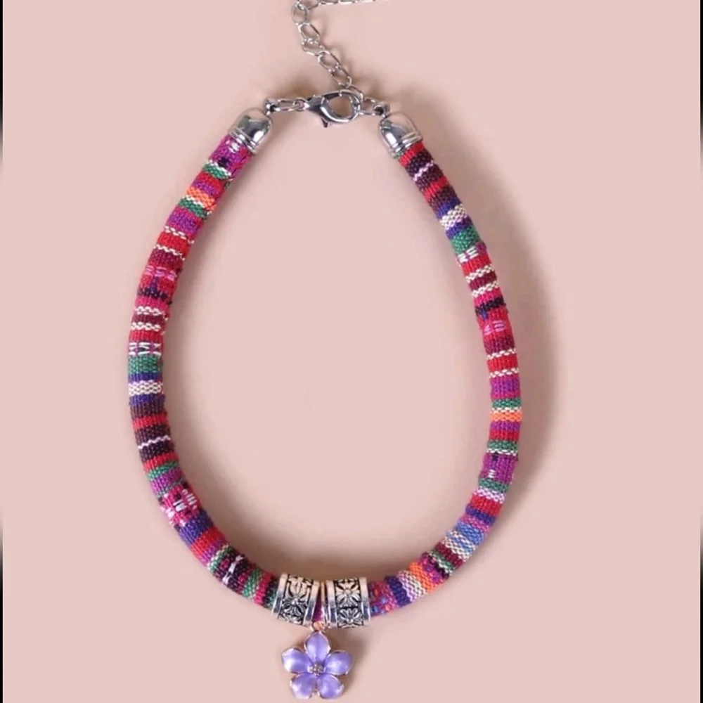 OneSize Flower Pendant Adjustable Pet Necklace